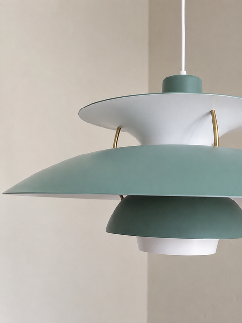 Fin mørkegrøn PH5 lampe