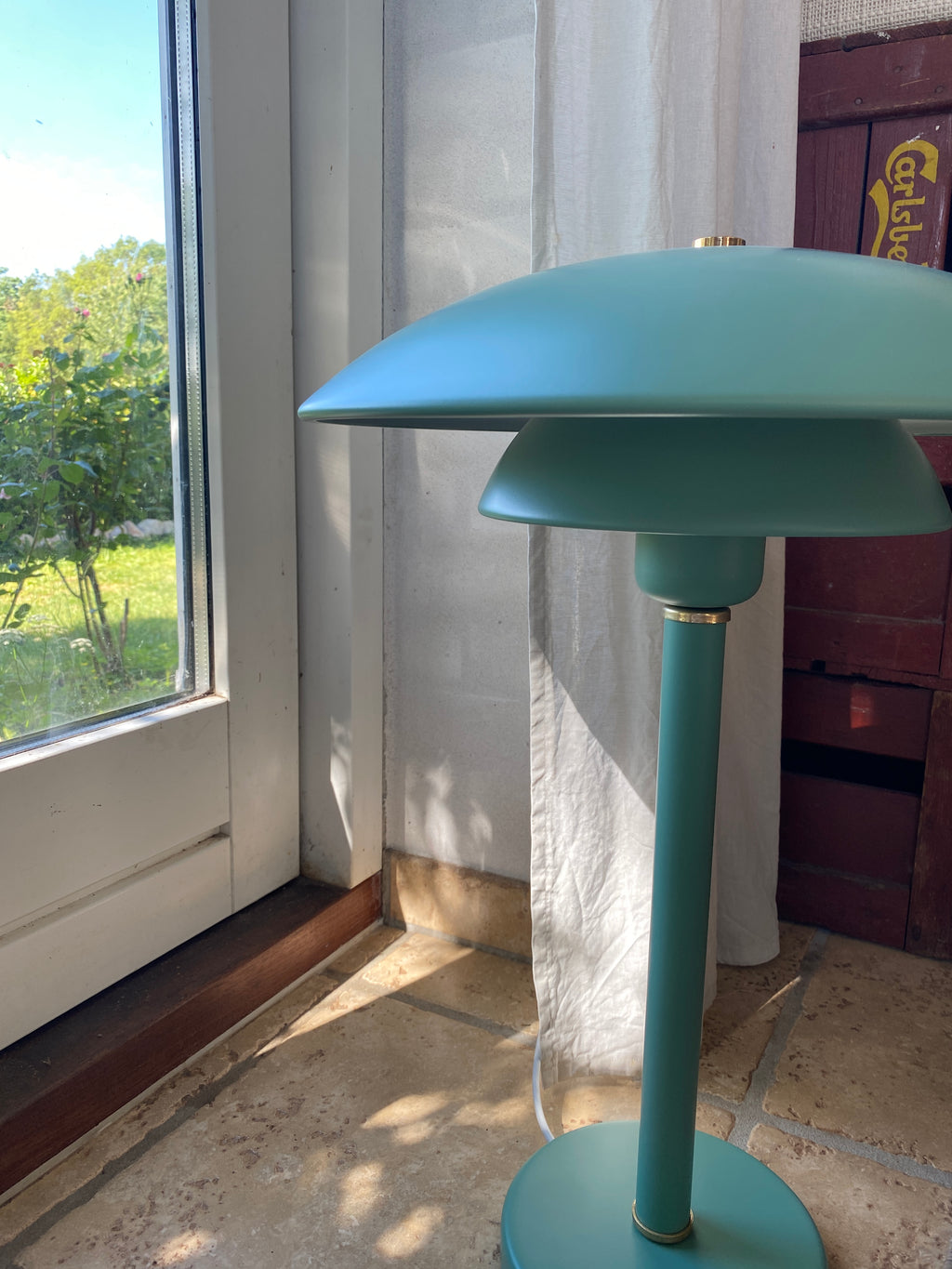 Lækker grøn bordlampe
