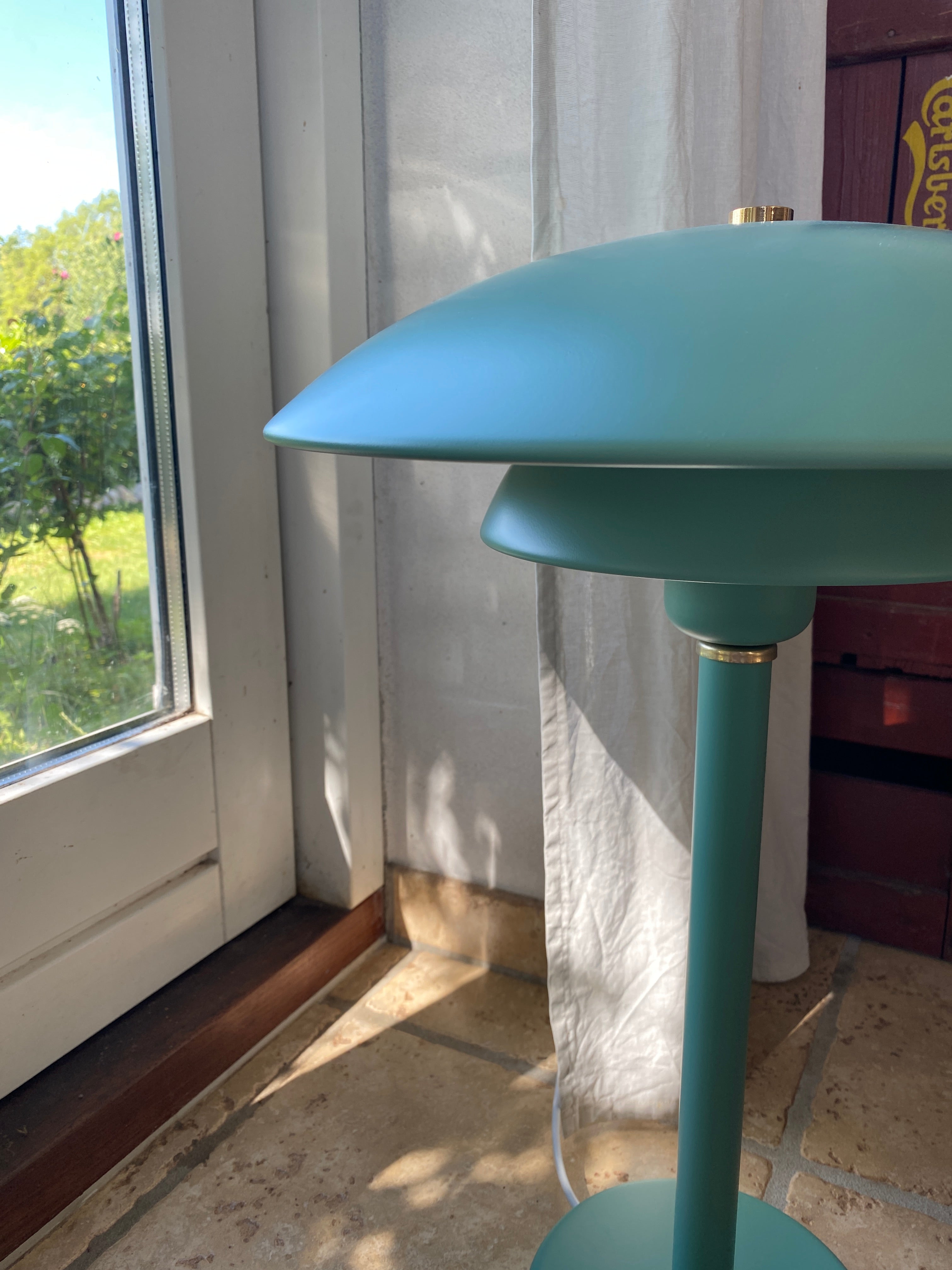 Lækker grøn bordlampe